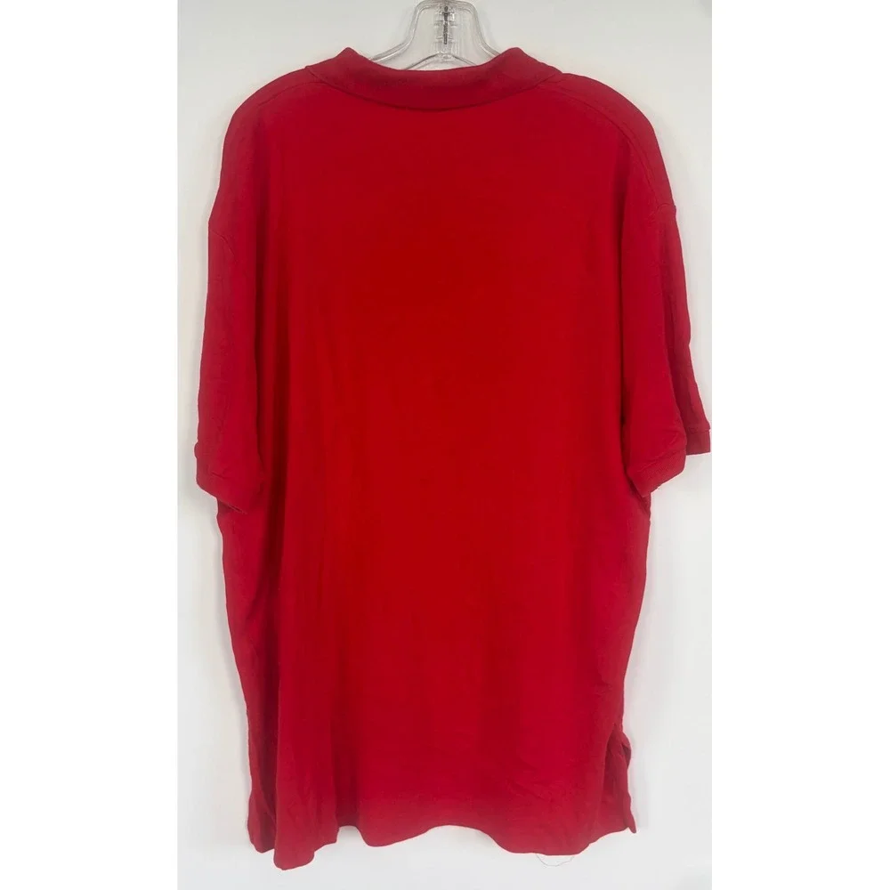 Polo Ralph Lauren Mens XL Red Short Sleeve Cotton Polo Shirt Navy Pony Logo